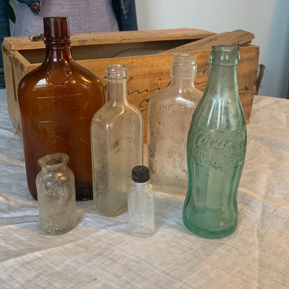 Antique Other - Antique glass bottles set of 6